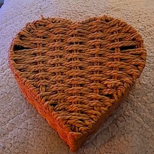 Heart ❤️ Wicker Basket 🧺 container